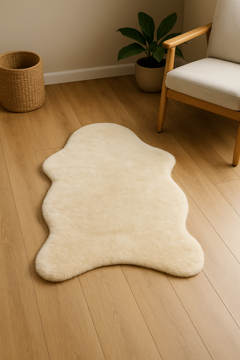 Rabbit Sheep Shape Carpet – Cute, Cozy & Playful Accent in Off-White
