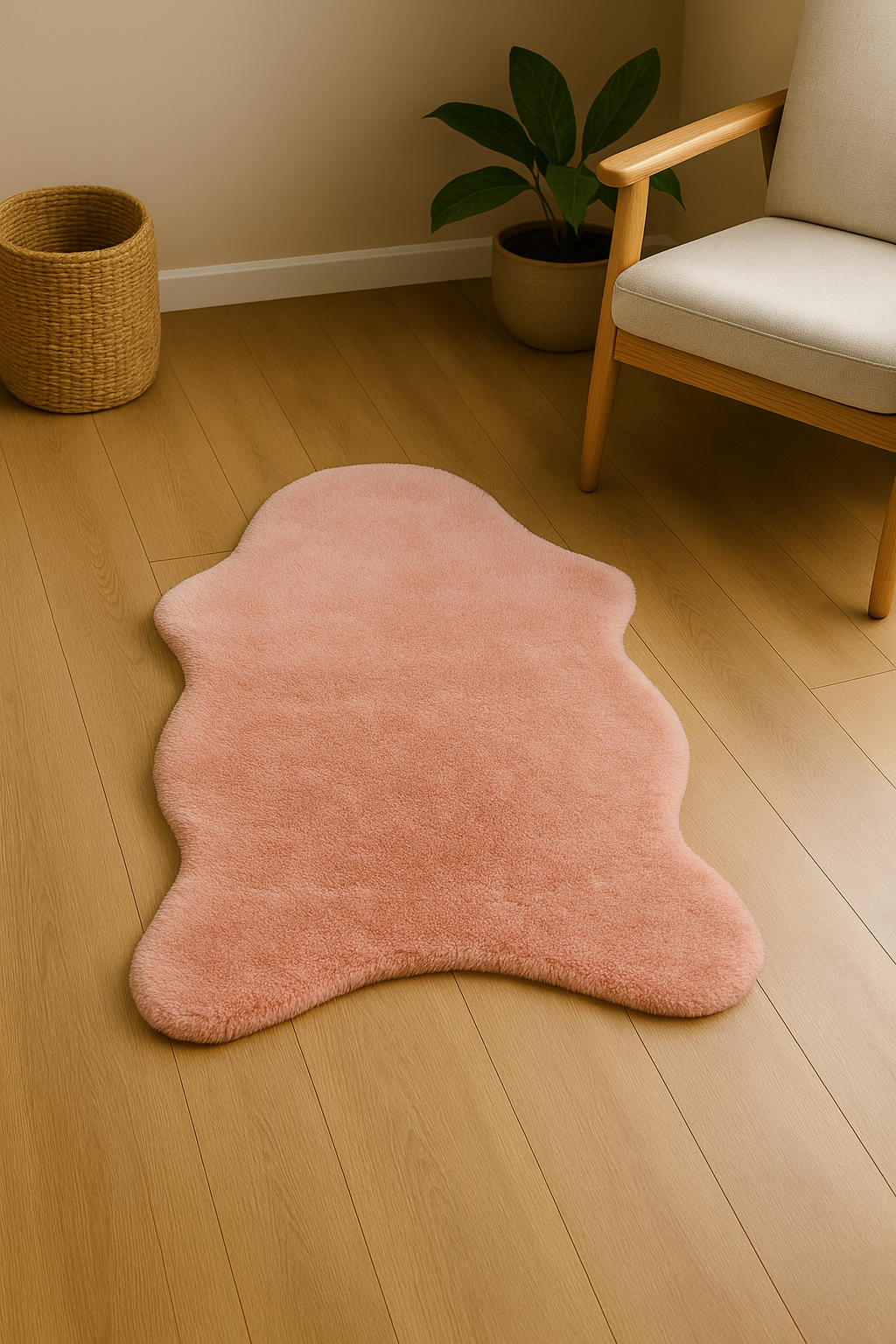 Rabbit Sheep Shape Carpet – Cute, Cozy & Playful Accent in Pink