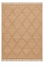 Desert Lattice Jute Cotton Rug – IC-18408 | Handwoven Organic Charm