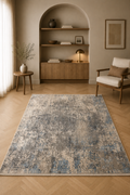 Marble “Blue Mirage” Modern Carpet – Elegant Grey & Blue Harmony