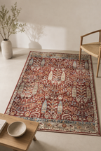 Aqua Red Oriental Carpet – Classic Charm with Timeless Elegance