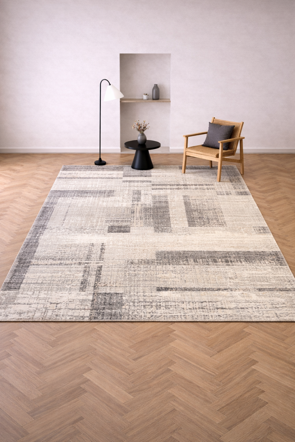 Efes 49 Grey Geometric Pattern Carpet – Stylish & Practical for Home Interiors