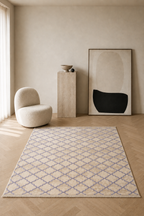 Arus – Purple Elegance on Greige Canvas