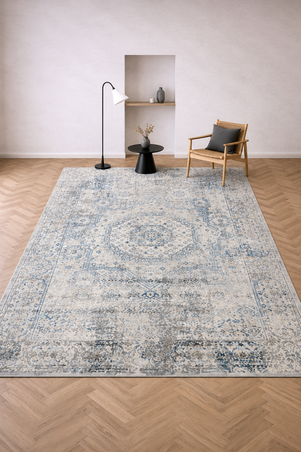 Efes 62 Grey Vintage Carpet – Stylish & Practical for Home Interiors
