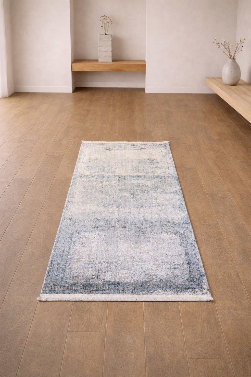 Soho “Arctic Fade” Carpet – Modern Abstract Blue Rug for Living Room & Bedroom