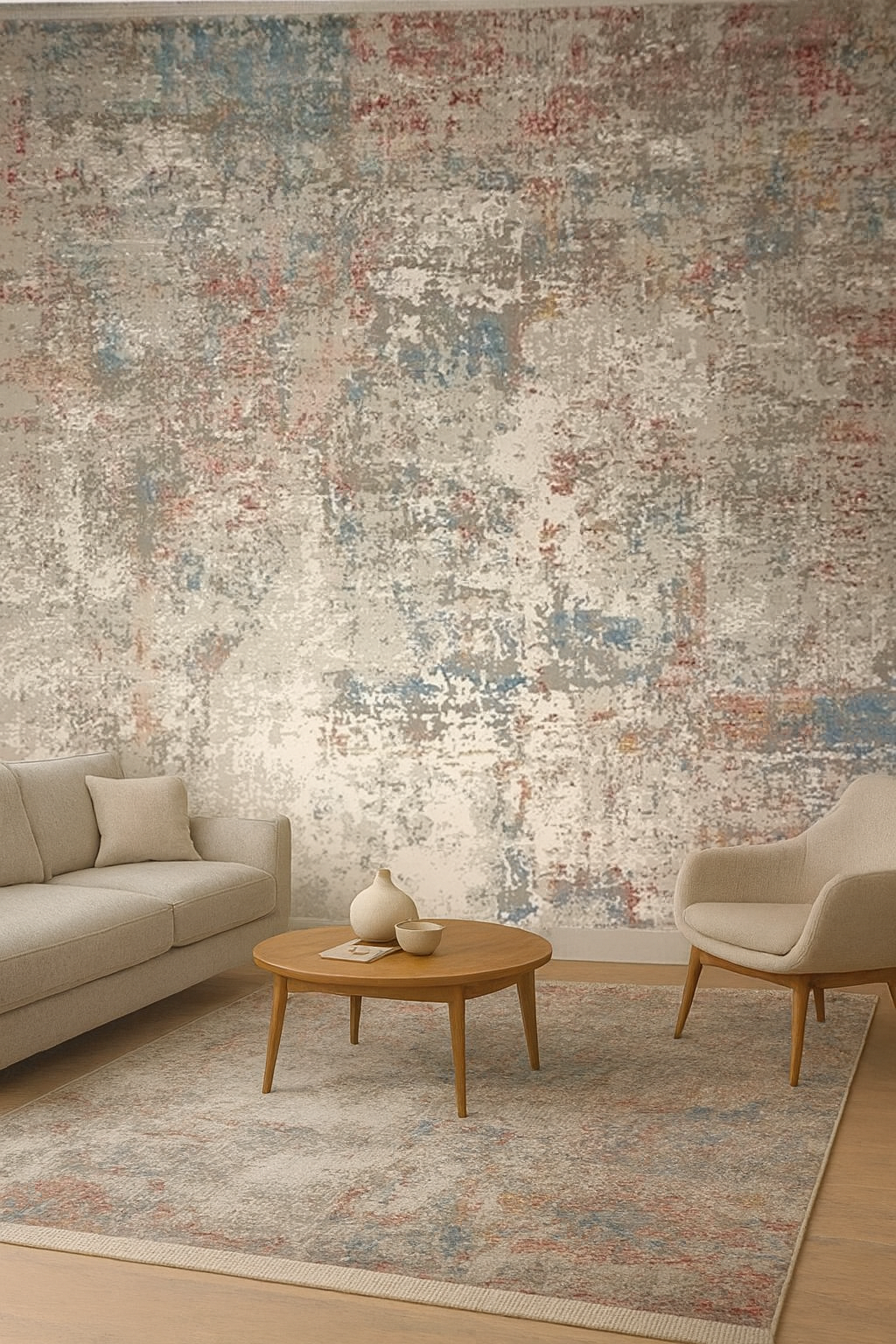 Valentino 26 Grey/Multi – Contemporary Elegance in Abstract Design