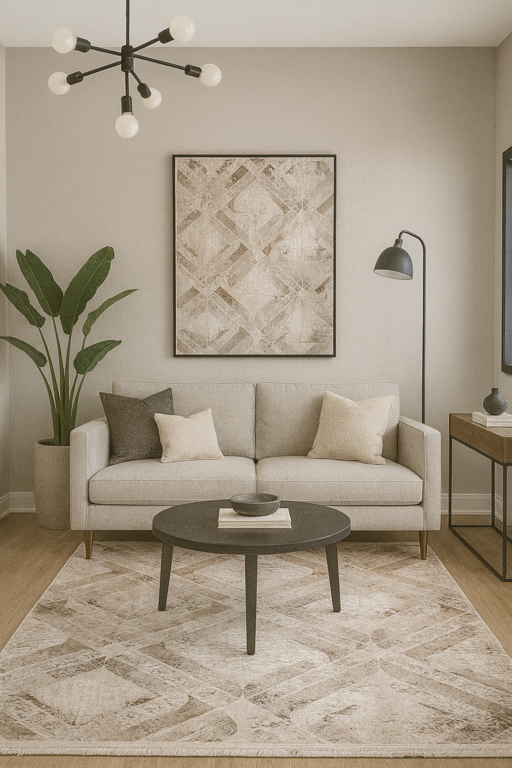 Marble “Celestial Drift” Abstract Carpet – Sleek Modern Design