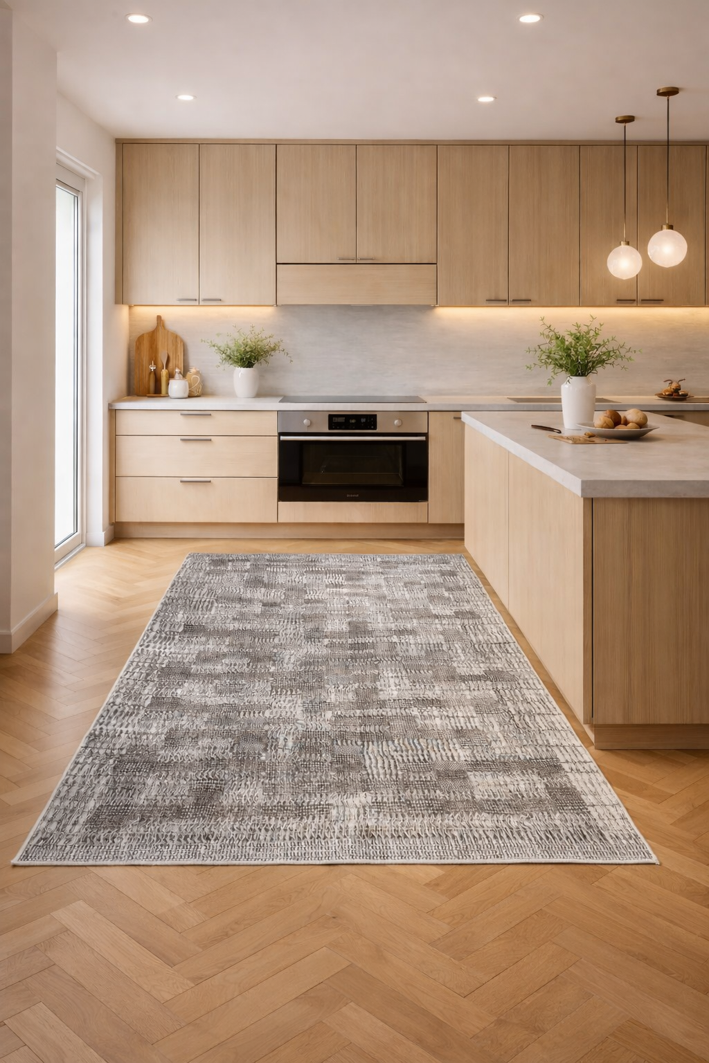 Tapis moderne Pana 44 marron – Texture subtile et élégance chaleureuse