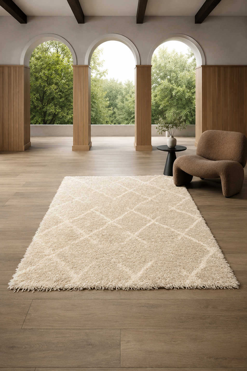 Panama Shaggy 08687A Cream & Light Beige Carpet – Warm Neutrals with Luxurious Comfort
