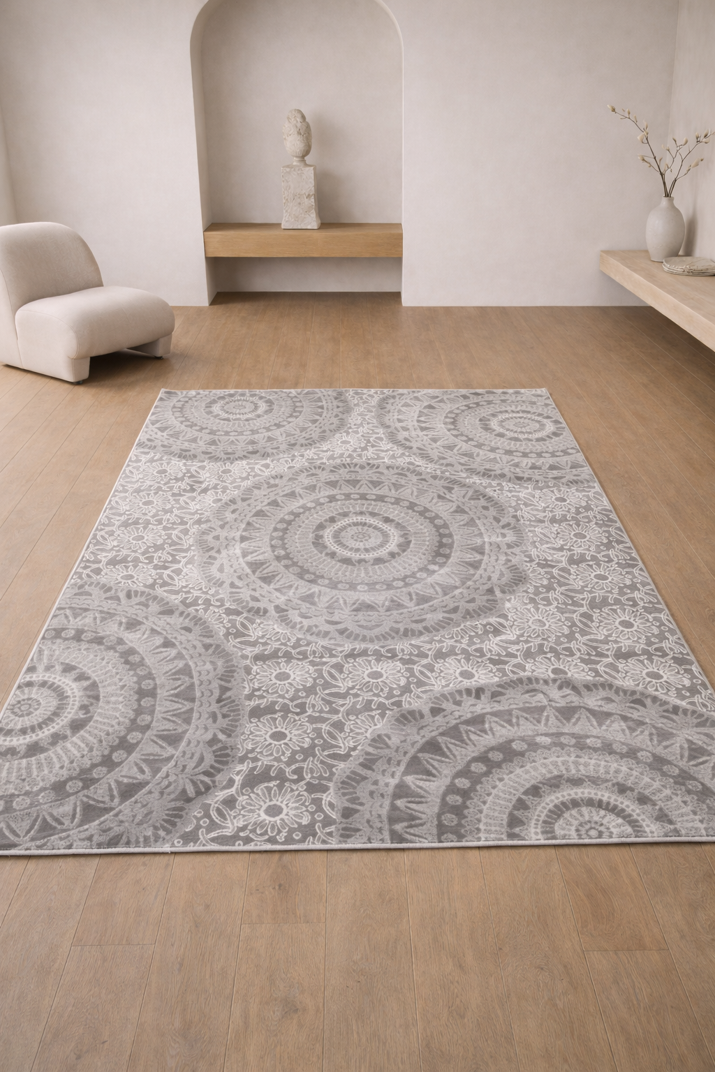 Florance “Silver Ridge” Modern Carpet – Sleek & Stylish Grey Tones