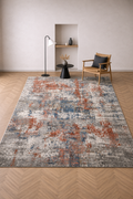 Efes 94 Salmon & Grey Modern Carpet – Elegant for Contemporary Interiors