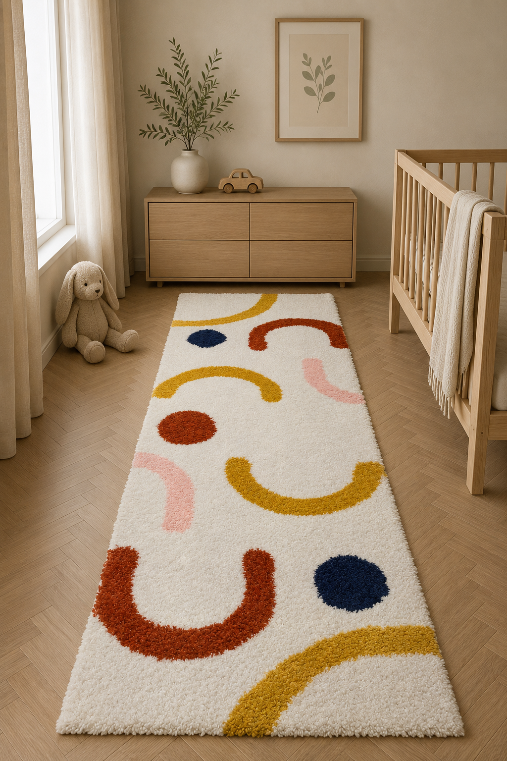 Panama Arch Loop Cream Runner – Contemporary Artistic Accent
