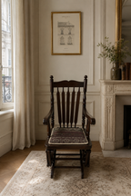 Heritage Kilim Artisan Hanging Chair – Solid Wood Swing Chair with Authentic Handmade Kilim Seat