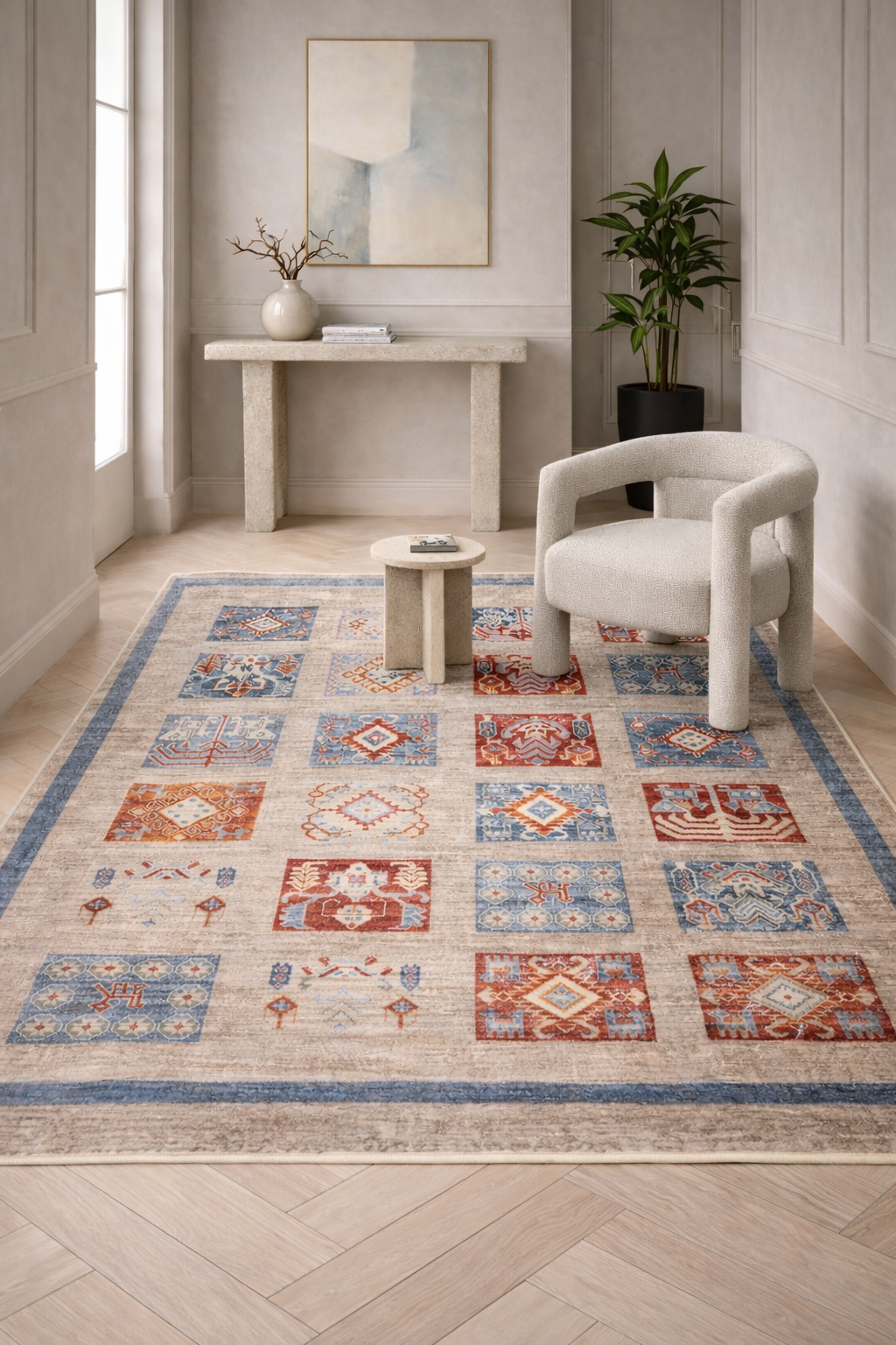 Aqua Serenity Greige Vintage Carpet – Calm, Neutral Beauty for Every Room