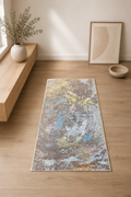 Harir Zumrut “Golden Mirage” Carpet – Abstract Pastel Rug for Living Room & Bedroom