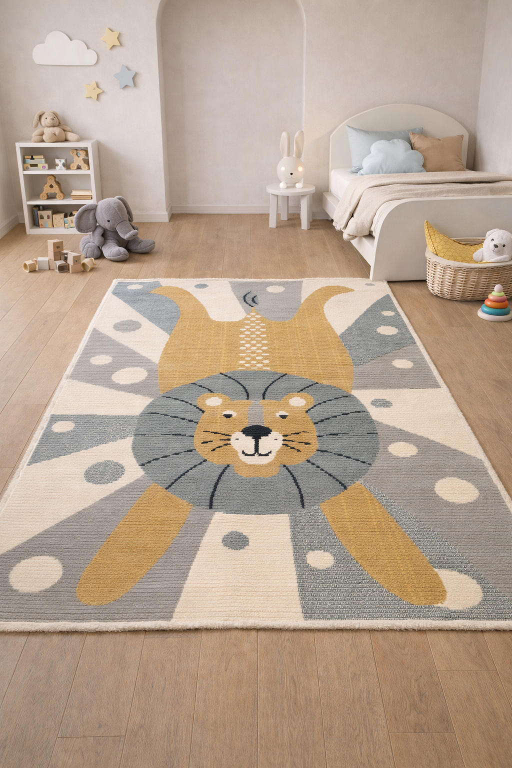 Dali Lion Kids Carpet – Playful Animal Design Rug for Nursery, Bedroom & Playroom