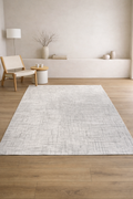 Palma “Urban Lines” Modern Abstract Carpet – Light Grey Contemporary Minimalist Rug