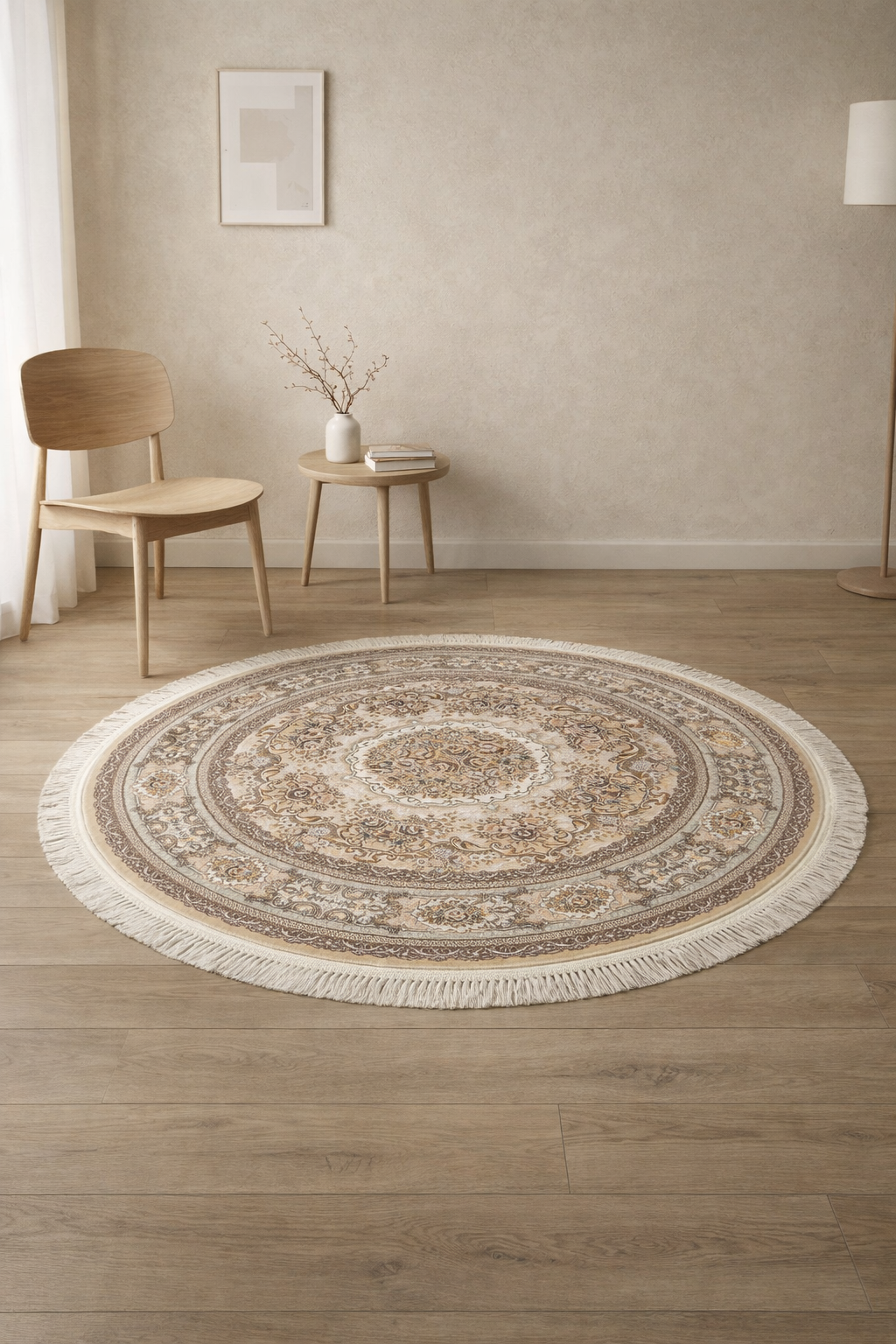 Mashhad “Sahara Mist” Classic Carpet – Elegant Beige & Timeless Style