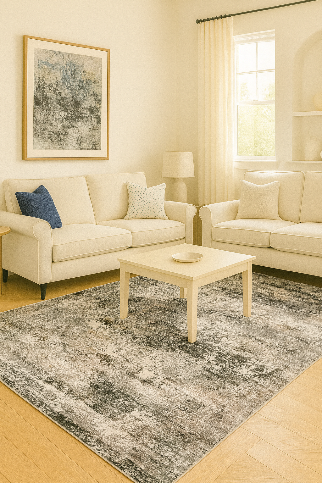 Efes 82 Grey & Black Abstract Carpet – Stylish & Practical for Home Interiors