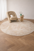 Harir Zumrut Contemporary Round Swirl Design Rug