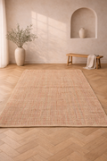 Jute Horizon Rustic Grid Rug – IC-18410 | Handwoven Textured Charm