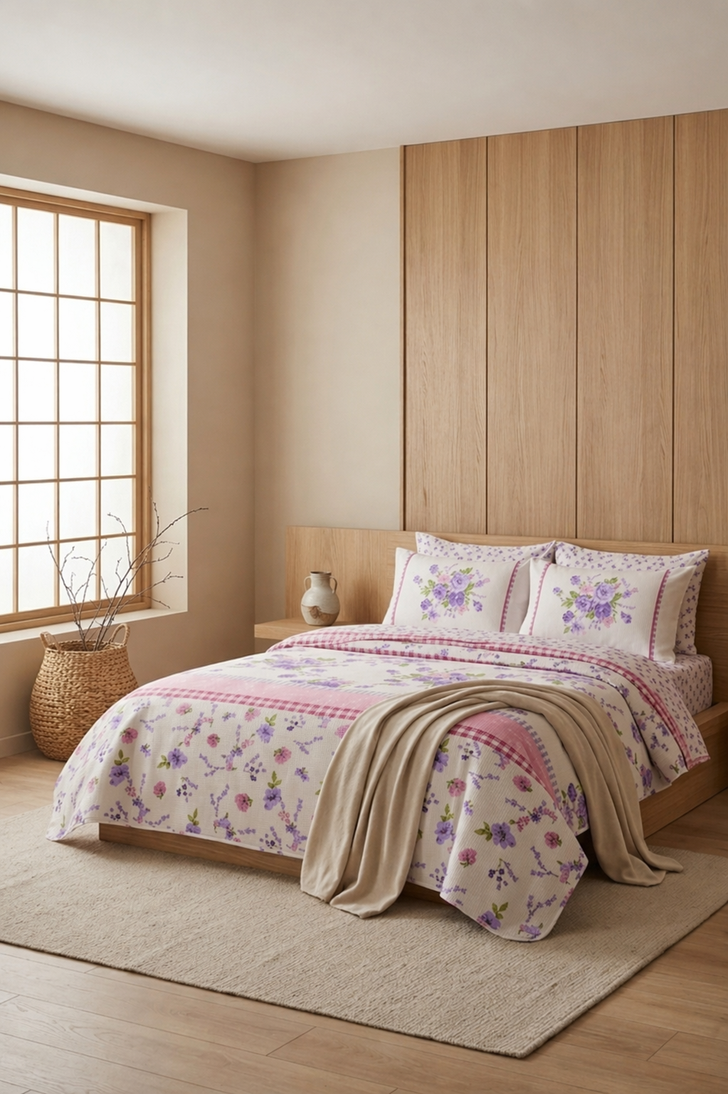 Taç Jillian Double Piqué Bed Set – Elegant Modern Summer Bedding for Stylish Bedrooms