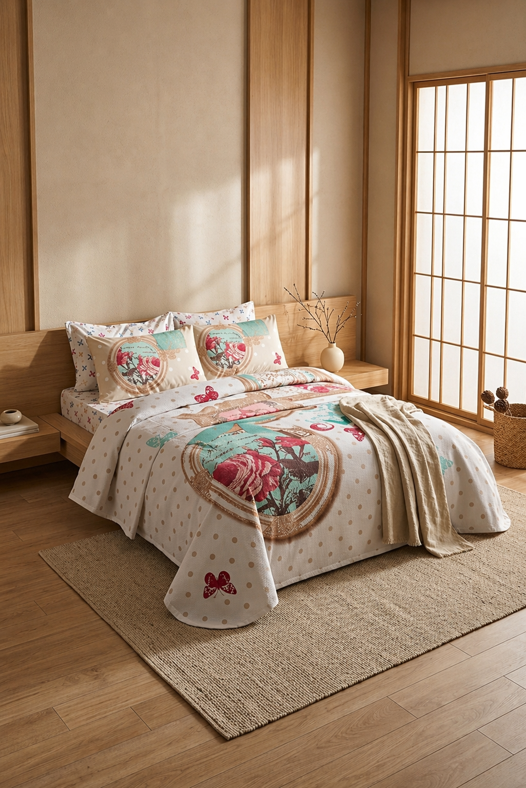 Taç Ronald Double Piqué Bed Set – Contemporary Elegant Summer Bedding for Modern Bedrooms