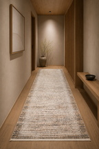 Savoy “Desert Linen” Modern Neutral Runner Rug – Beige Contemporary Corridor Carpet