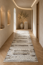 NOVA 27 White Cream Vintage Tribal Runner – Elegant Hallway Accent