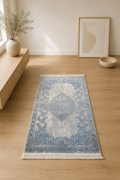 Florance “Royal Emblem” Classic Elegant Carpet – Timeless Beauty in Grey & Blue
