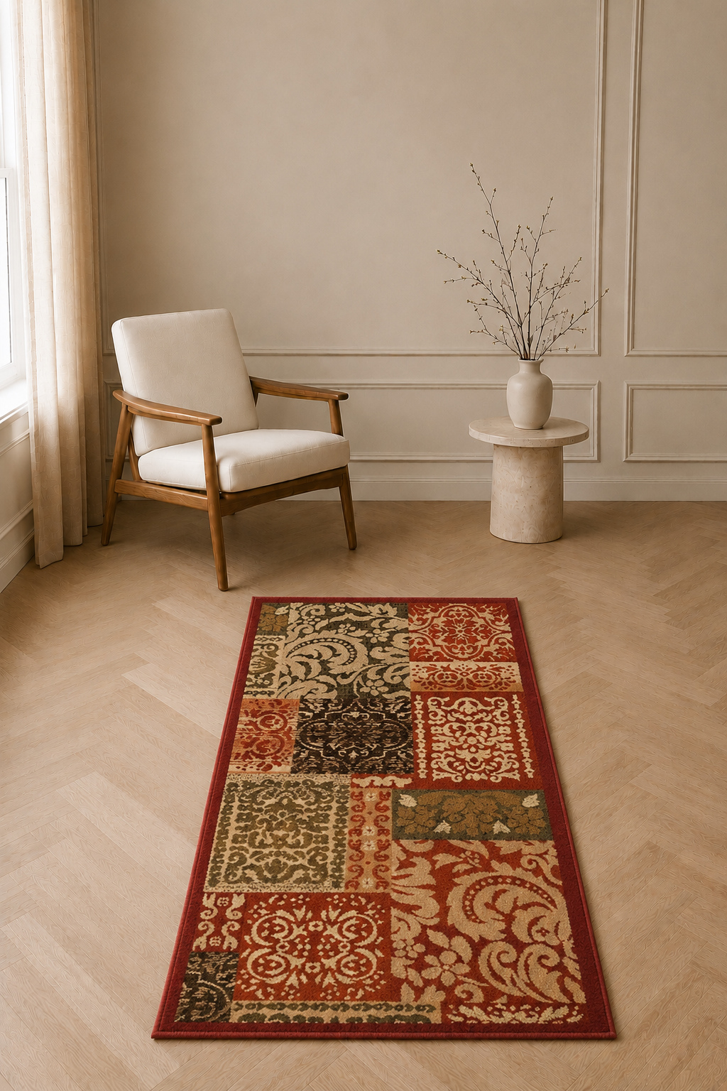 Tapis Capital Brick Vintage – Un motif géométrique audacieux pour les espaces modernes