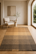Woolen “Earth Fade” Wool Carpet – Warm Neutral Handwoven Design
