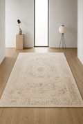 Maximilian 29 Royal Medallion Beige Rug – Elegant Vintage Classic Carpet