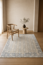 Fresco 73 Ivory Geometric Abstract Carpet – Modern Luxury Beige Rug for Living Room & Bedroom