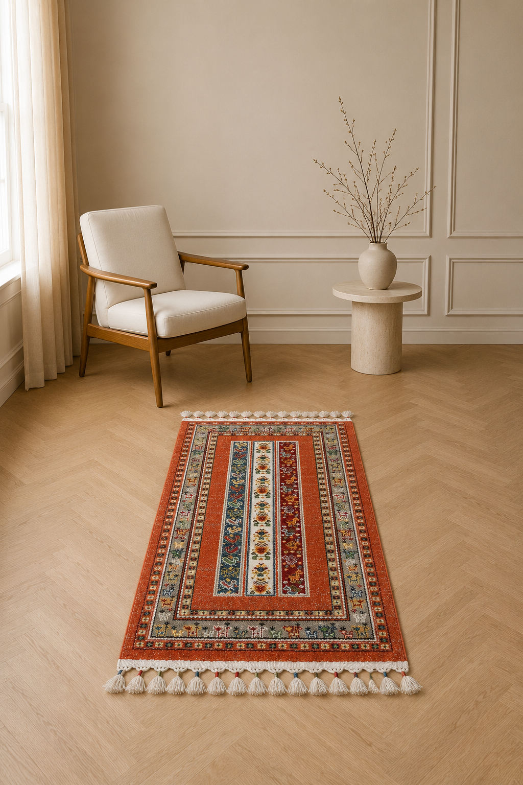 Gabbeh Terracotta Bloom Rug