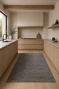 Tapis en coton gris champignon – Texture douce et simplicité artistique