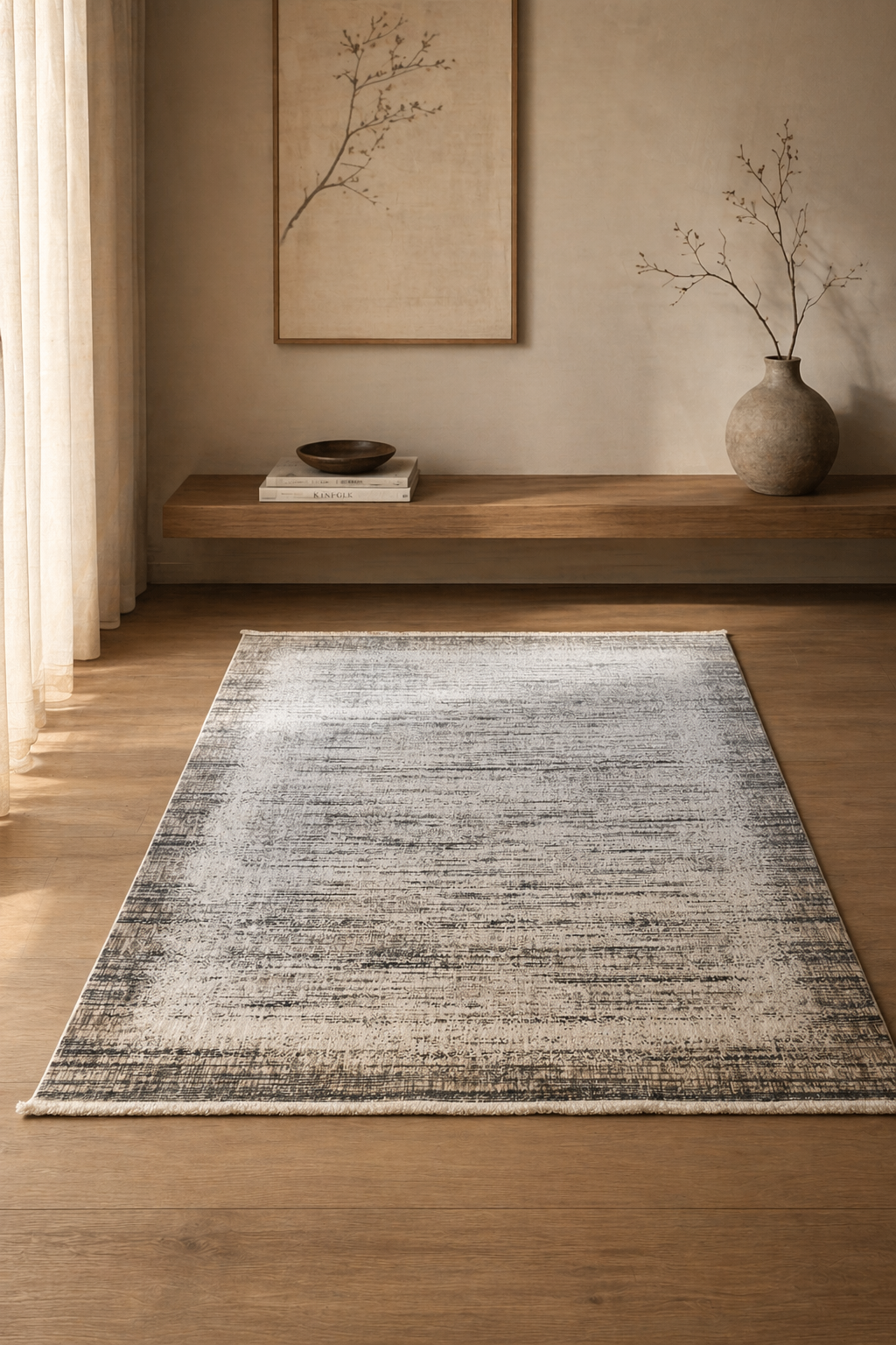 Savoy Beige Mist Modern Rug – Contemporary Neutral Area Carpet