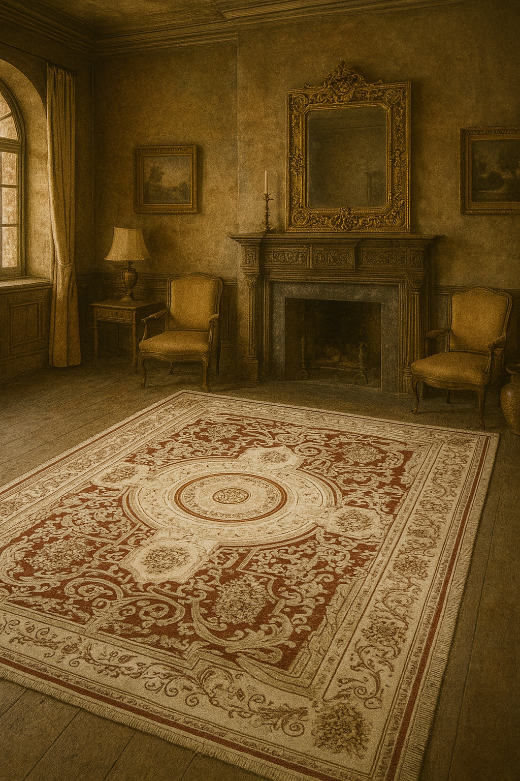 Saphir Ruby Red Elegant Carpet – Luxurious Art Silk Craftsmanship from Turkey