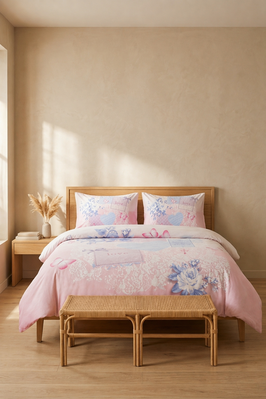 Taç Adelia Double Quilt Cover Set – Elegant Soft Floral Bedding – Premium Modern Bedroom Collection