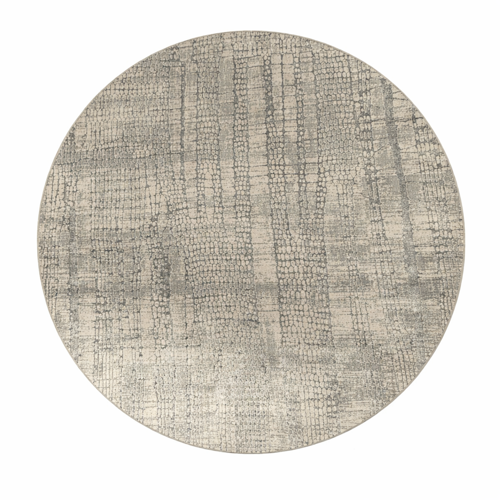 PALMA Grey Silver Modern Geometric Area Rug for Living Room Bedroom