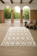 Panama Shaggy 08697A Grey & Cream Carpet – Contemporary Contrast with Soft Shaggy Texture