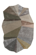 Meridian Ashwood Prism – Luxury Organic Irregular Geometric Abstract Designer Carpet in Ash Grey, Warm Taupe, Stone Beige, Muted Olive Green & Soft Bronze | Contemporary Sculptural Freeform Area Rug