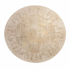URBINO 98 Round Beige Medallion Carpet for Living Room