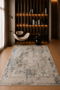 Fresco “Ivory Mosaic” Modern Abstract Carpet – Sculpted Geometric Textured Rug in Soft Ivory, Cream & Warm Beige