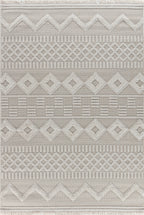 Lemans 256A Light Beige Textured Modern Carpet – Minimalist Flatweave Rug for Living Room & Kitchen