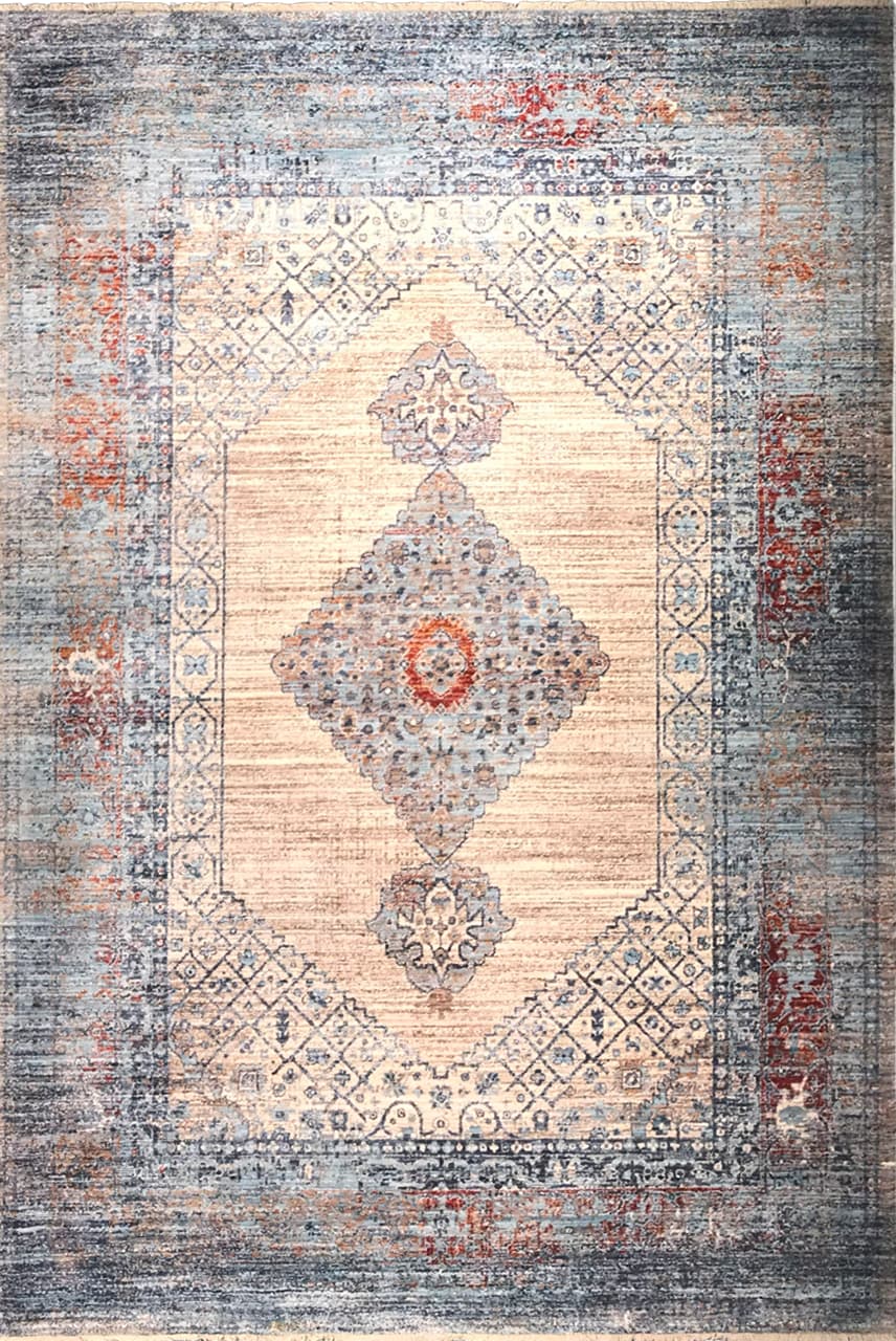 Aqua Grey Beige Carpet – Soft Tones with Modern Classic Style