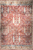 Aqua Red Oriental Carpet – Classic Charm with Timeless Elegance