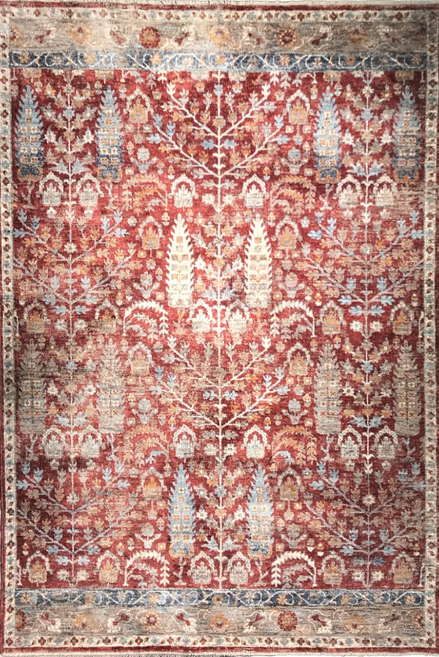 Aqua Red Oriental Carpet – Classic Charm with Timeless Elegance