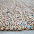 Jute Horizon Minimalist Fringe Rug – IC-15217 | Handwoven Natural Simplicity