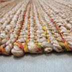 Jute Horizon Rustic Stripe Rug – IC-13439 | Handwoven Natural Warmth